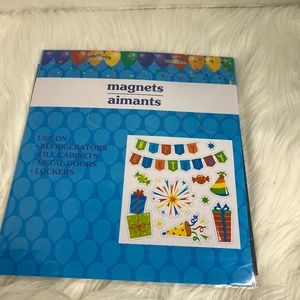 New Refrigerator Magnets Happy Birthday Spellout Presents Hat